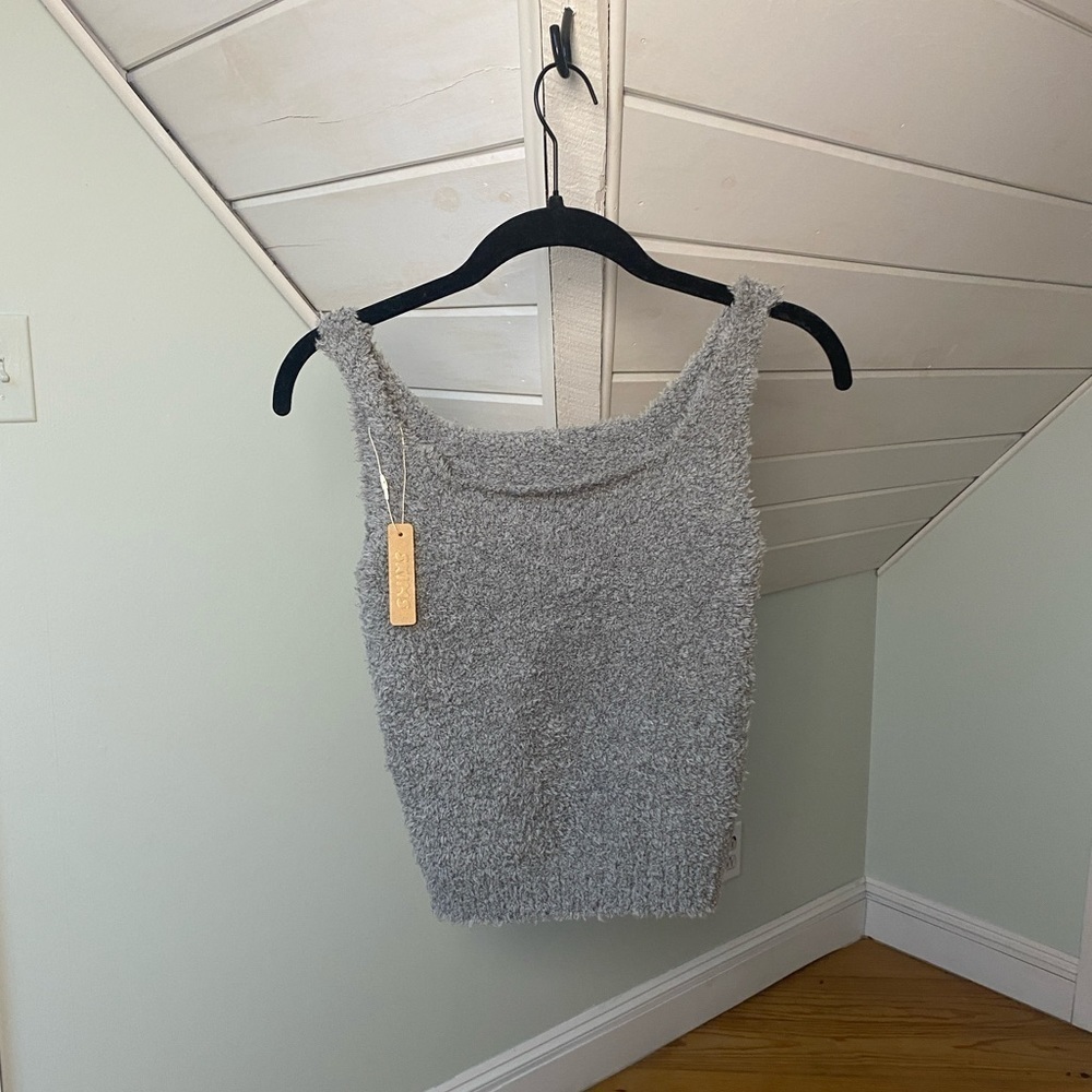 NWT SKIMS GIRLS COZY TANK IN SMOKE 12/14 - Picture 4 of 12